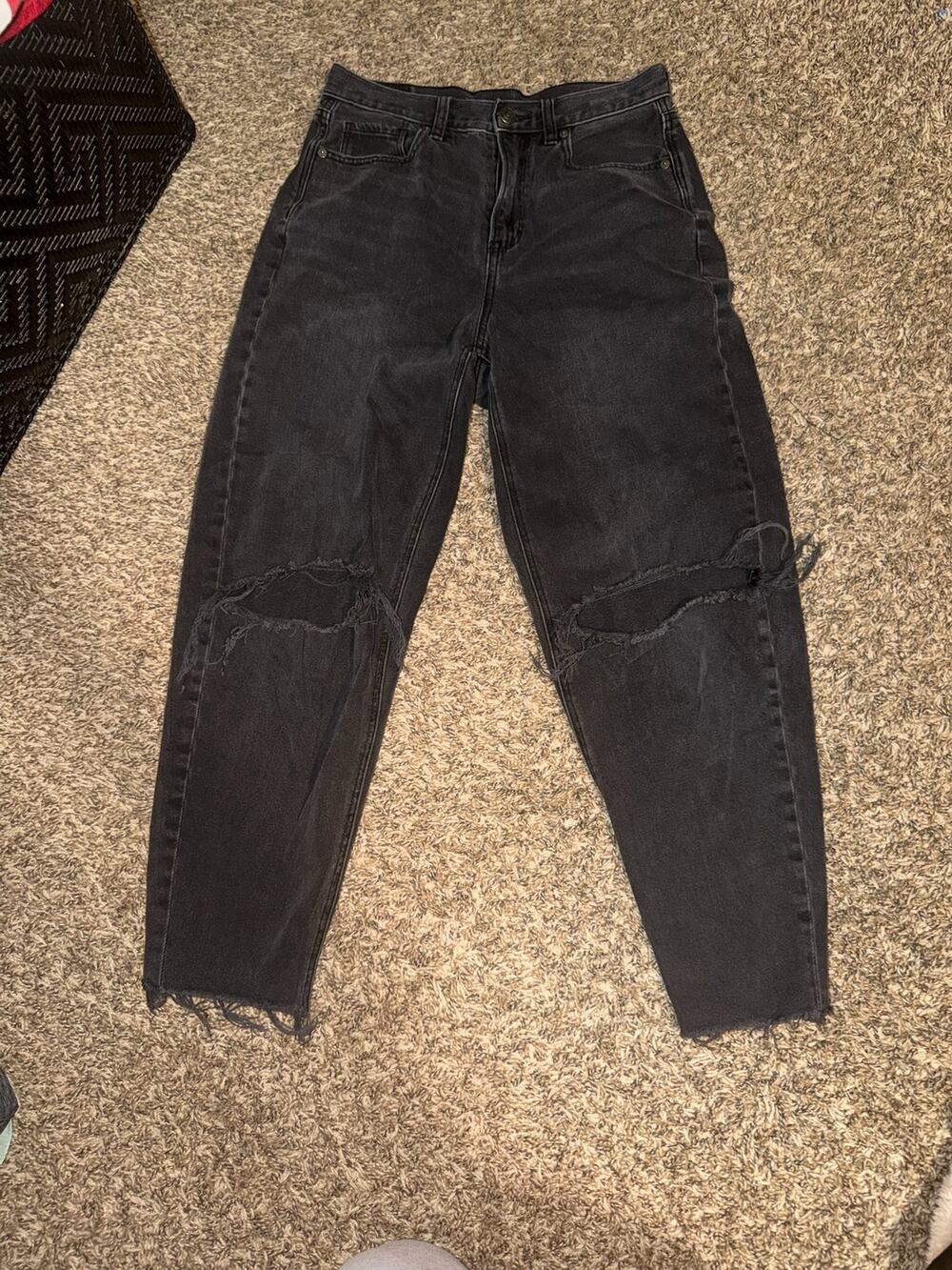 American Eagle Relaxed Mom Jeans Black washed 2